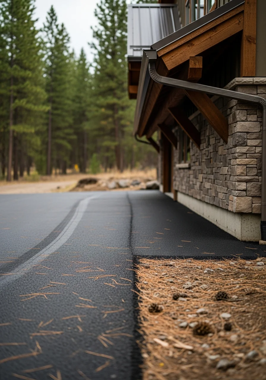 Close-up of McCall home exterior showing mountain-appropriate construction and weather-resistant details.